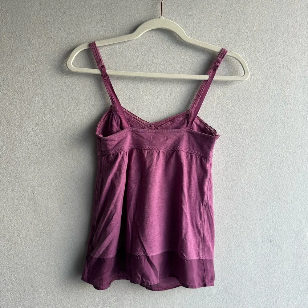 Vintage American Eagle Babydoll Silk Lace Trim Sweetheart Neckline Camis Purple - Picture 6 of 11